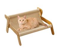 Cat Scratcher Couch, Wooden Scratching Sofa, Multipurpose Furniture Protector, Claw Grinding Rest Spot for Bored Cats, Lounging, Daily Activity, Home Use, 21.26x17.32x11.02 Inches