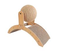 Cat Scratcher, Feline Grinding Claw Toy, 20.08x12.2x7.87 Inches Size Multi-Functional Design, Furniture Protector for Indoor, Outdoor Claw Exercise, Natural Wood