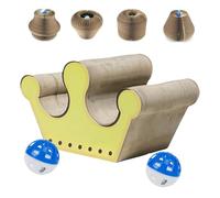 Cat Scratcher, Magnetic Corrugated Board, Scratch Cardboard with Ball Toy, Multi-Use Kitten Bed for Climbing, Rest, Furniture Protection, Indoor Outdoor Use, Living Room, Bedroom, Home