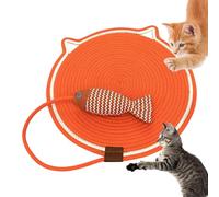 Cat Scratcher Mat, Cotton Rope, Furniture Protector, Sturdy Scratching Pad, Anti-Slip Design, Claw Care, Multi-Purpose Use Sturdy Weave, (42cm/50cm), Perfect For Indoor Cats