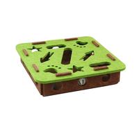 Cat Scratcher Nail File Box - Interactive Bell Ball Toy Unit, Kitten Grooming Nail Care Scratching Board, Indoor Couch Corner Carpet Protection Pad | Pet Comfort Play Training Accessory Item Home