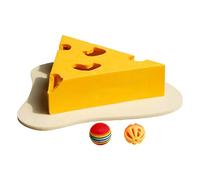 Cat Scratcher Pads, Cheese Design Board, Fun Textured FR Claw Care, Reliable Pet Supplies Daily Use, Scratching Toys for Small, Medium, Large Kittens, 13,78 x 13,78 x 12,99 in