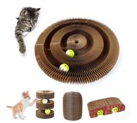 Cat Scratcher,Poste Rascador para Gatos,Rascador Carton para Gatos,Rascador Gato Carton,Recambio Rascador para Gatos,Juguete Interactivo Gato,Plegable Juguete Gatos con Pelota Campana,Cat Toys