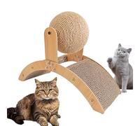 Cat Scratcher, Scratch Toy, Cat Toys with Wooden Base and Interactive Design for Pets to Relieve Boredom or Maintain Healthy Claws, 20.08x12.2x7.87 Inches