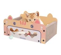 Cat Scratcher, Scratching Pad, Pet Scratching Lounge, Cat Scratcher House, Large Cardboard Cat Bed with Scratching Pads for Cats and Small Animals, 7.72x11.61x8.27 Inches, Cozy Lounge and Play Space