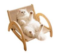 Cat Scratcher Sofa - Wooden Frame Adjustable Backrest, Pet Furniture for Kitten Claw Grinding, Sleeping, and Relaxation, Ideal for Home, Door, Wall, Carpet Protection, and Play