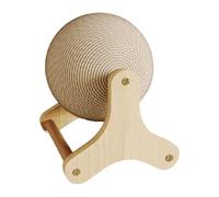 Cat Scratcher Toy - 7.48-Inch Round Ball Scratcher | Wood Sisal Rope - Durable Scratching Toy Promotes Exercise Prevents Obesity Enhances Activity and Decor Style for Indoor Cat Play Use