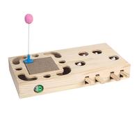 Cat Scratcher Toy - Mole Hunt Game, Scratch Pad Wall Mounted | Cat Scratching Cardboard, Ultimate Interactive Mental & Physical Exercise for Indoor Cats, Curved Cat Scratch Pad Cute Cat Scratching Ma