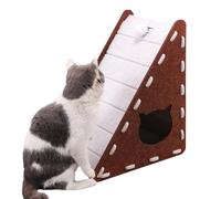 Cat Scratcher, Triangular Felt Cat Scratch Board, Semi-Enclosed, Wear-Resistant, Climbing Mat for Sharpening Claws, Playing, Relaxing, Product Size: 1,65 x 15,75 x 11,81 pulgadas
