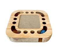Cat Scratchers, Interactive Pet Scratch Toy with 2 Bell, Large Cat Scratcher, Play Floor Kitten Pet Indoor Sisal, Balls Track For Indoor Play Protecting Furniture Floor