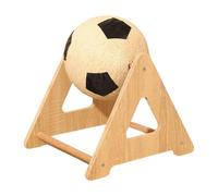 Cat Scratching Ball, Interactive Pet Toy, Wooden Kitten Scratcher,10.63x10.24x7.48 Inches, Activity Ball with Sturdy Base, for Indoor Play Exercise Entertainment and Home Use