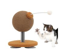Cat Scratching Ball, Kitten Exercise Toy, Suction Mount Scratcher, Rotating Interactive Design, Textured Grip, Ideal for Apartment Bedroom Living Room Enrichment Play