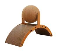 Cat Scratching Ball - Protecting Furniture Scratch Pad | Cat Scratching Board | Vertical Scratcher with Corrugated Base Interactive Kitten Toy For Play Rest Senior Apartment Living Room Window