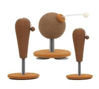 Cat Scratching Ball, Suction Cup Sisal Scratcher, Interactive Exercise Toy, Durable Jute Material, Space-Saving Design, Ideal for Apartments, Living Rooms, Bedrooms, Indoor Cats