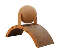 Cat Scratching Ball - Vertical Scratcher Interactive Toy, Corrugated Base for Play and Rest; Lint-Free Cat Board for Apartment, Living Room, Window, Patio, Outdoor Home; Kitten Fun and Exercise