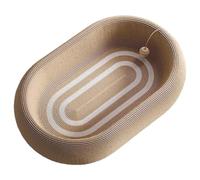 Cat Scratching Bed - Sisal 60cm Oval Round Nest, Furniture Protector Pad, Long Lasting Natural Texture | Indoor Cat Scratcher For Home, Apartment, Living Room, Bedroom, Floor, Couch, Pet Area