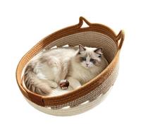 Cat Scratching Bed With Toy Ball Cute Woven Season Relaxation Pet Basket