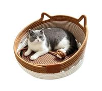 Cat Scratching Bed with Toy Ball n Basket nestsBreathable Woven Kitten Nest