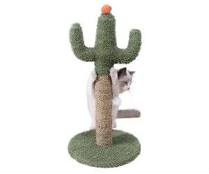 Cat Scratching Board - 23inch Cactus Cat Scratcher | Sisal Flannel Scratcher - Sturdy Cactus Shaped Scratching Post with Soft Flannel Base for Claw Maintenance Play and Exercise While Protecting