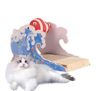 Cat Scratching Board, Dolphin Shaped Scratcher, 11.81 inch Interactive Play Toy, Ball Attachment, Easy to Use, Ideal for Cats and Kittens, Home Entertainment