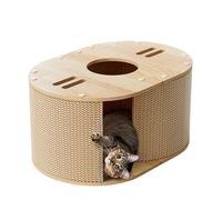 Cat Scratching Board, Kitten Grinding Lounge, Wear Resistant Scratcher Pad, 57x39x27.5cm, Sturdy Furniture Protector, Comfortable Bed for Small, Medium Pets, Indoor Use