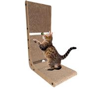 Cat Scratching Board, L-shaped Scratch Pad, Wall-Mount Cat Scratcher, Cat Relaxation Board, Built-in Catnip Toy, Catnip Scratcher Board, Kitty Scratch Pad, Small Pet Scratcher, Cat Scratcher with Toy