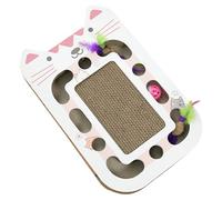 Cat Scratching Board, Multifunctional Horizontal Scratch Pad, Reusable Pet Accessory, 17.32x11.02x1.97 Inches, Compact Ideal for Home, Apartment, Living Room, Balcony, and Playroom