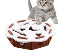 Cat Scratching Board, Nail Scratcher Toy, Felt Puzzle Box, Interactive Cat Game with Bell Balls Active Play Mental Enrichment for Exercise Floor Fun Kitten Home Outdoor Travel Pet Activity Use