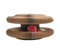 Cat Scratching Board, Round Cat Toy, Corrugated Cat Scratcher, Interactive Cat Cardboard, Best Interactive Cat Scratching Board Foldable Accordion Toy for Active Cats