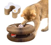 Cat Scratching Board, Scratcher Pad, 3.94x2.76x2.76 Inches, Lightweight Foldable Innovative Organ, Pet Training Accessory for Exercise, Living Room, Apartment and Outdoor Use, Brown