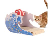 Cat Scratching Board with Ball, Multipurpose Dolphin Scratch Pad, Interactive Cat Claw Grinding Toy for Scratching, Playing and Relaxing, 11.81x7.48x7.48 pulgadas, Multicolor