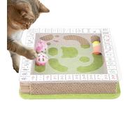 Cat Scratching Box - Corrugated Cardboard Scratcher for Indoor Cats | Mahjong Shape Interactive with Claw Grinding, Lounge Play Furniture for Protection Pet Entertainment Accessory