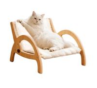 Cat Scratching Couch Bed - Sisal Scratching | Post Sofa With Adjustable Backrest | Durable Wooden Cat Lounge Chair | Cooling All-Season Pet Bed Combo For Indoor Cats Furniture Scratch Protection
