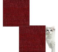 Cat Scratching Mat,DIY Climbing Cat Scratcher Mat,Trimmable Self-Adhesive Carpet Cat Mat Pad,Reusable Cat Couch Protector,For Cat Shelves,Table Leg,Furniture Steps (Red)