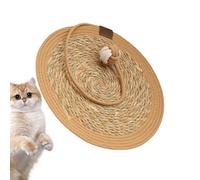 Cat Scratching Mat, Kitten Claw Grinding Rug, Furniture Protector, Lightweight Cattail Material, Soft Sturdy Design, Wall, Couch & Carpet Protection, 15.7 Inches