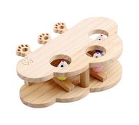 Cat Scratching Mole Whack Toy, Wooden Mole Whack Game, Cat Scratcher Board, Interactive Cat Toy, Scratching Toy for Small Cats, Cat Mole Whack Scratcher for Backyard or Bedroom Play