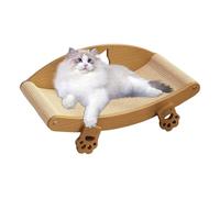 Cat Scratching Pad, Elevated Pet Bed, 50x27cm/19.69x10.63 Inches Sisal Furniture Protector, Raised Resting, Indoor Boredom Relief, Beige Medium for Kittens and Small Dogs at Home