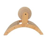 Cat Scratching Pad, Felines Grinding Claw Toy, Arch Bridge Ball Sisal Wood Furniture Protector, Multifunctional & Portable, Ideal for Pet Outdoor Fun, 20.08x12.2x7.87 Inch