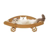 Cat Scratching Pad, Kitten Sleeping Mat, Sisal Pet Bed, Pressure Furniture Protector, Double Use Scratcher and Bed, Couch Floor Enrichment Use, 23.62x12.6 Inches Wood Color 1 Piece