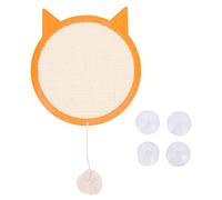 Cat Scratching Pad with Strong Suction Cups | Furniture Guard for Wall & Floor | Sisal Scratcher Mat Sturdy for Cats | 4 Suction Cups, 12.6x11.5in (Style A)