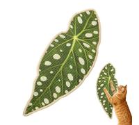 Cat Scratching Pads - 25 x 13 Inch Leaf Shape Sisal Wall Mounted Kitten Claw Scratcher Board, Anti Scratch Pad Adhesive Cat Scratching Post Kit For Indoor Apartment Home