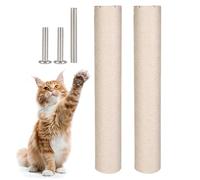 Cat Scratching Post | 2pcs Sisal Scratch Pole Replacement | 8MM Screw Holes Interactive Toy for Cat Kitten Puppy Rabbit Dog Small Pets | Customizable Nail Filing Climbing Training Boredom Reliefs