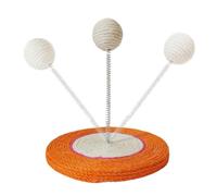 Cat Scratching Post | Interactive Fun Scratcher with Sisal Ball | Sisal Cast Scratcher | For Indoor Outdoor Domestic Space Exercise Mental Stimulation Hunting Simulation Training
