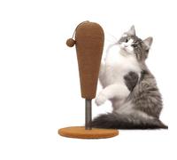 Cat Scratching Post, Kitten Scratcher Tower, Enrichment Toy with Hanging Ball 14.17 Inches, Sturdy Sisal, Furniture Protector for Behavior Training, Apartment or Living Room Use