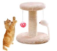 Cat Scratching Post - Sisal Cat Scratching Pole | Climbing Tree with Toy Mouse | Interactive Cats Toy, Furniture Protection, for Kitten Playing Behavior Correction Training, 20x20x18cm