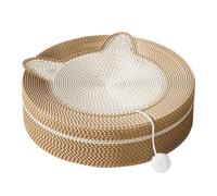 Cat Scratching Toy - Pet Cat Round Scratcher Pad de sisal, Sisal Pad | Protecting Furniture Cats Interactive Entertainment Ball for Dining Room, Balcony, Bedroom