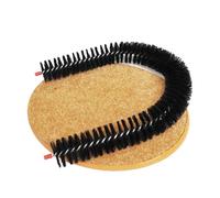 Cat Self Groomer Arch - 13.78 Inch Back Scratcher Brush | PVC Iron Cat Grooming Station - Self Grooming Massage Arch With Scratch Pad For Kittens Indoor Bedroom Use