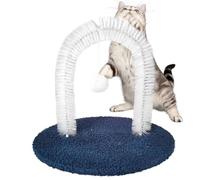 Cat Self Groomer Brush, Arch-Shedding Tool, Hair Remover with Scratching Pad, No Slip Massage Toy for Grooming and Furniture Protection, 13.78x9.84x12.99 inches