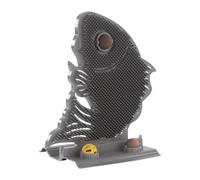Cat Self Groomer Fish Shape - Kitten Corner Massage Scratcher
