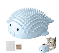 Cat Self Groomer Globefish - Almohadilla rascadora con hierba gatera | Cepillo masajeador de gatos para sala de estar, entrada, hogar, balcón, tienda de mascotas, muebles de pared